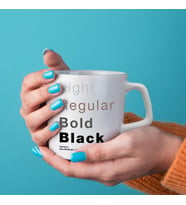 Grafiker Tasarımlı Helvetica Kupa 7,5cm