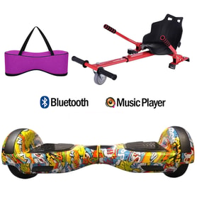 Citymate Elektrikli Kaykay Hoverboard Akıllı Denge 6.5 Inch + HoverKart + Çanta EXTREM PAKET D25