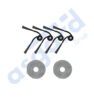 Roborock Saros 10- Saros 10R Uyumlu 4 Yan Fırça 2 Mop PKT-iasgf0000884