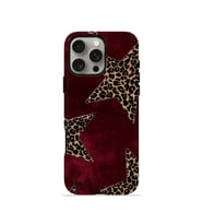 iPhone 16 Pro Max Vorian Çift Katmanlı MagSafe Kılıf Bordeaux Leopard Star