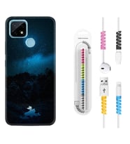 Realme C11 C21 C21Y C25Y C11 2021 Kılıf Kablo Koruma Spiral Silikon Gece 1633