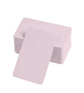 Boş Kelime Kartları 5x8 cm - 50 Adet Oval Kenarlı  Tabu &amp; Not Kartları - Pembe