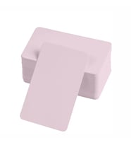 Boş Kelime Kartları 5x8 cm - 50 Adet Oval Kenarlı  Tabu &amp; Not Kartları - Pembe