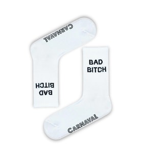 Bad Bitch Desenli Renkli Çorap