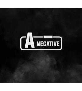 A - Negatif Kan Grubu Araba Motorsiklet Etiket Sticker 14CM Beyaz Renk