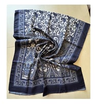 Polo Craft Soft Osmanlı Desen Şal 70 x 180 (Koyu Lacivert)