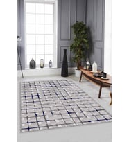 Lacivert Spor Kaymaz Tabanlı Makinede Yıkanabilir Halı FV003 - 100 x 160 cm