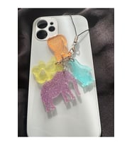 Fil Kedi Penguen Ayıcık Motifli Çok Renkli Simli Epoksi Telefon Charmı Telefon İpi Telefon Aksesuarı
