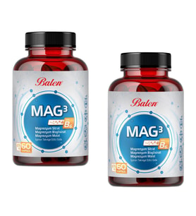 Balen Mag 3 Magnezyum Sitrat & Bisglisinat & Malat 679 mg 60 Kap. x 2 Adet