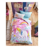 Cotton Box Junior Ranforce çarşafı lastikli Tek Kişilik Nevresim Takımı-Dream Mint (Mint Yeşili)