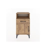 Arges Komodin 2 Raflı Tek Çekmeceli Tek Kapaklı 44x30x80 Çam-Çam