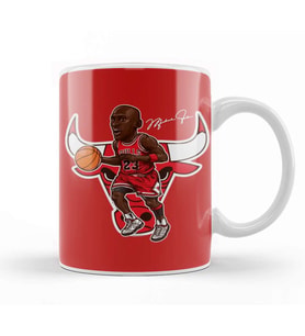 Micheal Jordan Bulls 23 With Signature Best Seller Kupa Bardak Porselen