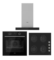 FERRE FRYART SİYAH SET ( D100 SİYAH DAVLUMBAZ-CS205 SİYAH OCAK- XE63CS FRYART SİYAH FIRIN ) (08)