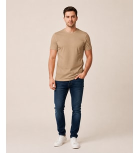 VİGOSS ERKEK BATTAL O YAKA BASIC T-SHIRT B3124-03370