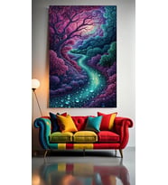 ASTRAL YOLCULUK 1 Ev Duvar Salon Güzellik Salonu Ofis Dükkan Dekarasyon Kanvas Tablo (Çok Renkli)