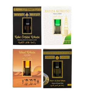 Kabe Örtüsü Kokusu Medine Ravza Kokusu Uhud Kokusu ve Hacerül Esved kokusu Alkolsüz Esans 3ml
