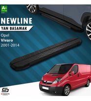 S-Dizayn Opel Vivaro A Kısa Şase NewLine Siyah Yan Basamak 223 Cm 2001-2014 A+ Kalite