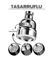 3 Fonksiyonlu Tasarruflu Musluk Başlığı Krom 715305