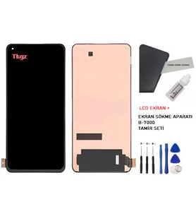 Xiaomi Mi 11 LİTE Uyumlu Lcd Ekran Dokunmatik Servis Lcd + B-7000 + TAMİR SETİ