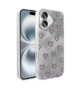 Apple iPhone 16 Plus Uyumlu Kılıf Kamera Korumalı Figürlü Zore Ponti Silikon Kapak (Beyaz)