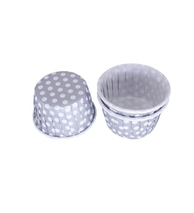 Cupcake Kalıbı Orta Boy 50*39 Mm (50 Adet)  Puantiyeli Gümüş