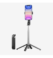 H878 Premium Magsafe Özellikli Bluetooth Selfie Çubuğu Tripod Telefon Tutacağı (Siyah)