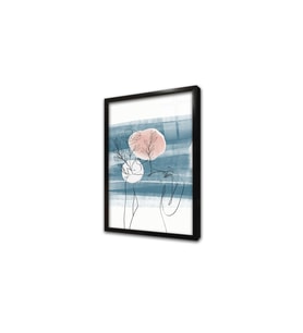 Line Art Kadın Çerçeveli Cam Tablo