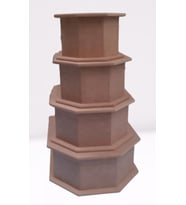 Hobi 12238 Dekoratif Model Makyaj Kutu Set Dörtlü HAM Ahşap MDF El Yapımı