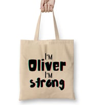 Oliver Name Custom Design Gift Baby-Gift For Him Bez Çanta Uzun Saplı