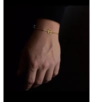 Kişiye Özel 925 Ayar Gümüş Poseidon Bileklik (Gold)