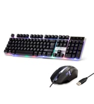 Kablolu Oyuncu Klye Mouse Set Led Q Siyah H837Q