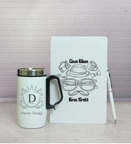 Canım Babam Tasarımlı Beyaz Defter Kalem Termos Mug Seti HC3722