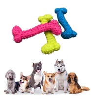 Mcg® Tiny Kemik Oyuncağı Tırtıklı Yüzey Küçük Kemik Plastik Köpek Oyuncağı