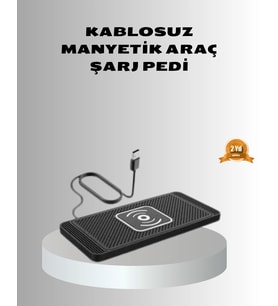Manyetik Şarj Pedi 7.5w 10w 15w Hızlı Şarj Kaymaz Tabanlı