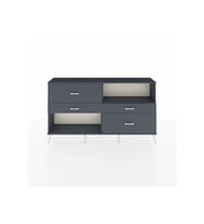 Arges Konsol Tek Raflı 4 Çekmeceli  176x30x99 Antrasit-Antrasit