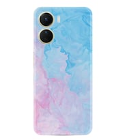 Vivo Y16 Kılıf Resimli Desenli Baskılı Silikon Pink Blue Abstract 1385