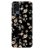 23 Kılıf HD Resim Baskılı Siyah Fon Çiçek StKd -045
