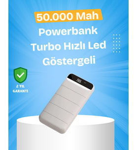 Çoklu Cihaz Uyumlu LED Ekranlı 50000 mAh Powerbank