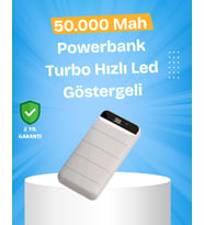 Çoklu Cihaz Uyumlu LED Ekranlı 50000 mAh Powerbank