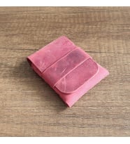 Sumerian Minimalist Deri Kartlık Kırmızı (Anahtarlık Hediye)