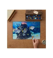 Denizaltındaki Renkli Balıklar Tasarımı 240 parça Ahşap Puzzle Ahşap Kutuda MP02653