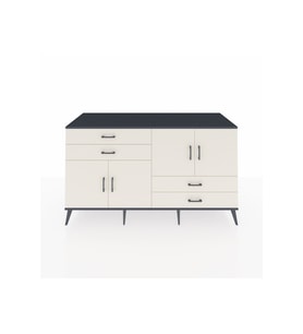 Kronos Konsol 3 Raflı 4 Çekmeceli 4 Kapaklı 176x59x99 Antrasit-Aytaşı