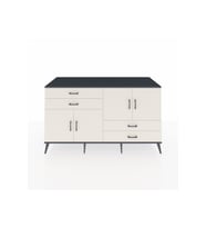 Kronos Konsol 3 Raflı 4 Çekmeceli 4 Kapaklı 176x59x99 Antrasit-Aytaşı