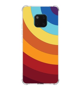 PrintiFy Huawei Mate 20 Pro Uyumlu Köşe Korumalı Renk Cümbüşü A Tasarımlı Şeffaf Silikon Kılıf