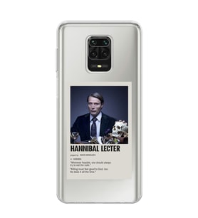 Redmi Note 9 Pro/Note 9S Uyumlu Hannibal Lecter Minimalist Poster Desenli Şeffaf Telefon Kılıfı