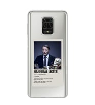Redmi Note 9 Pro/Note 9S Uyumlu Hannibal Lecter Minimalist Poster Desenli Şeffaf Telefon Kılıfı