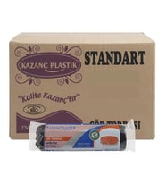 Kazanç Plastik 80x110 Eko Standart Jumbo Siyah Çöp Torbası 20 Rulo 220 Gr 28 Micron
