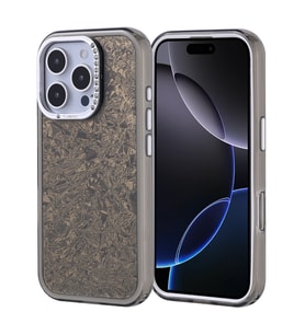 iPhone 16 Pro Kılıf Taşlı Tasarım Kapi Kılıf (Siyah)