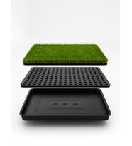 Pro Akıllı Çim Tuvaleti Köpek Kedi İçin 3 Katmanlı Yıkanabilir Hazneli 80x60 Büyük Boy