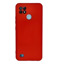 Newface Realme C21 Kılıf Nano içi Kadife Silikon - Kırmızı